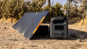 Sasquatch Outdoor 3000W Portable Power Station 200F Portable Folding Solar Panel - Onsite Joshua Tree National Park Ca
