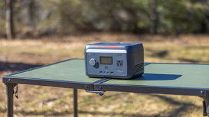 Sasquatch 300w Portable Power Station on table - Oak Glen Ca