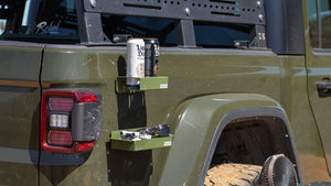 Sasquatch Outdoor Eezy Supplies Rig Caddy Tray and Holder Jeep Gladiator Rear Quarter Panel Photo