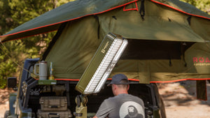 Sasquatch Outdoor Galaxy Tripod Light Onsight Close Up of Main Light Unit