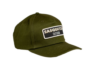 Sasquatch Outdoor Hat Design 2 Baseball Snapback Green Other Front Quarter