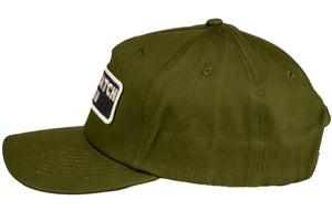 Sasquatch Outdoor Hat Design 2 Baseball Snapback Green Side