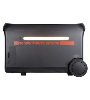 Sasquatch 3000W Portable Power Station Front Light On View 3