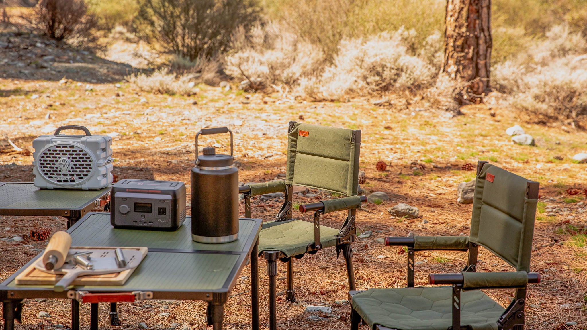 Sasquatch Outdoor Camping Table and Camping Chairs with 300W Portable Power Station