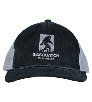 Sasquatch Outdoor Hat Embroidered Logo Black Front