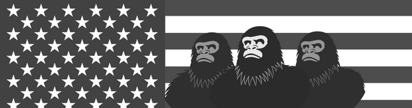 Sasquatch Outdoor Patriot Clyde Banner Greyscale - We are Clyde