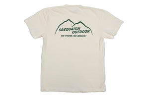 Sasquatch Outdoor Mountain Range Shirt Ivory Back
