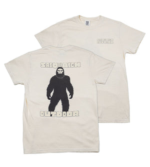 Sasquatch Outdoor Shirt Silhouette Ivory Front Lay
