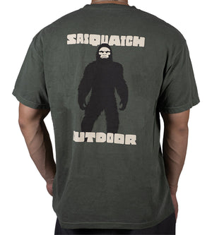 Sasquatch Outdoor Shirt Silhouette Moss Mens Back Pocket